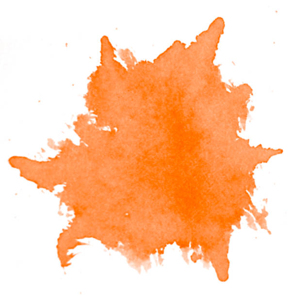 Watercolor Paint Splash Orange - fotografia de stock