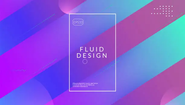 Vector illustration of Music Design. Party Summer Frame. Blue Minimal Banner. 3d Shapes. Space Gradient Brochure. Spectrum Ux. Cool Landing Page. Purple Music Design