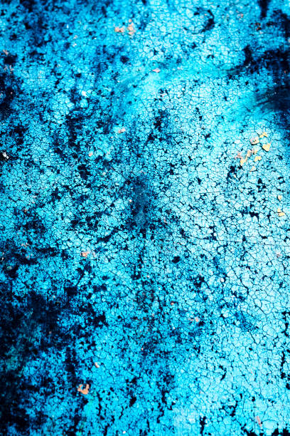 istock wall painted with colorful old peeling paints 2107101049
