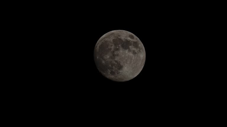 Full moon with clouds passing by