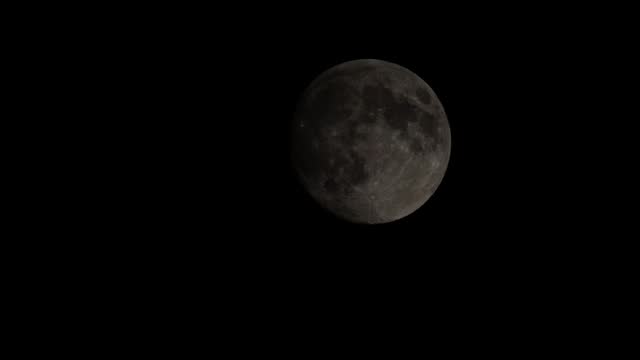 Full moon with clouds passing by