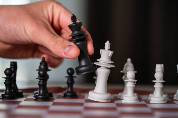 istock black check and white check are on chess board horizontal concept of choice still 2107149180