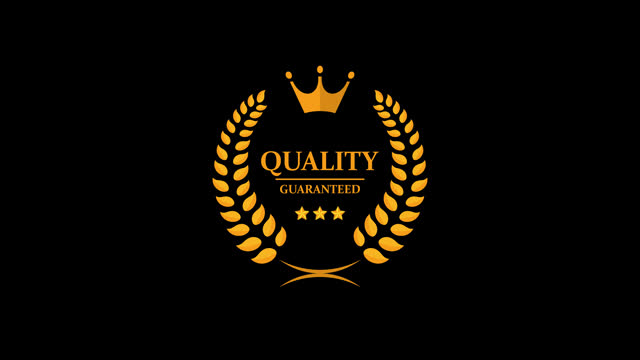 Quality guaranteed. Check mark. Premium quality symbol.