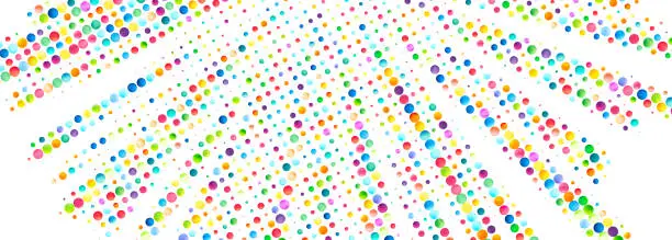 Vector illustration of Colorful Dots Explosion Panorama