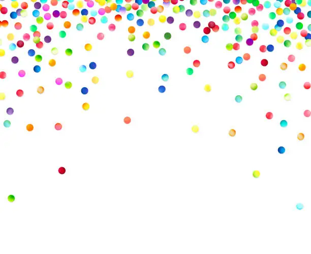 Vector illustration of Vibrant Dot Confetti Background