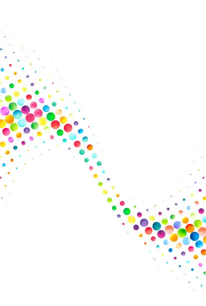 Vector illustration of Colorful Dot Waveform