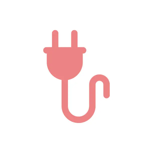 Vector illustration of Plug Cable Icon Vector Template Illustration Design