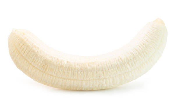 istock peeled banana isolated on the white background. Clipping path 2107523568
