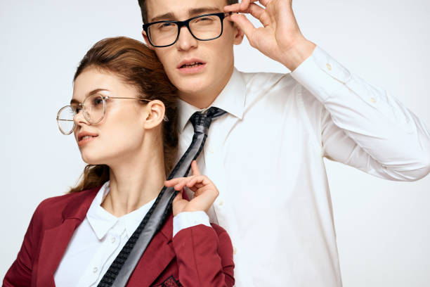 istock man and woman work colleagues officials communication light background 2107665442