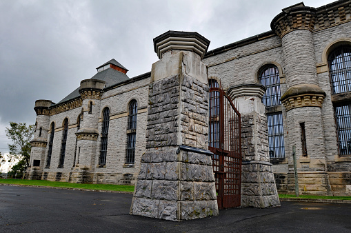 Mansfield, OH, USA, Sept. 12, 2023: The historic Ohio State Reformatory in Mansfield, a former prison, is now a popular tourist attraction and filming location for movies including The Shawshank Redemption and Air Force One.