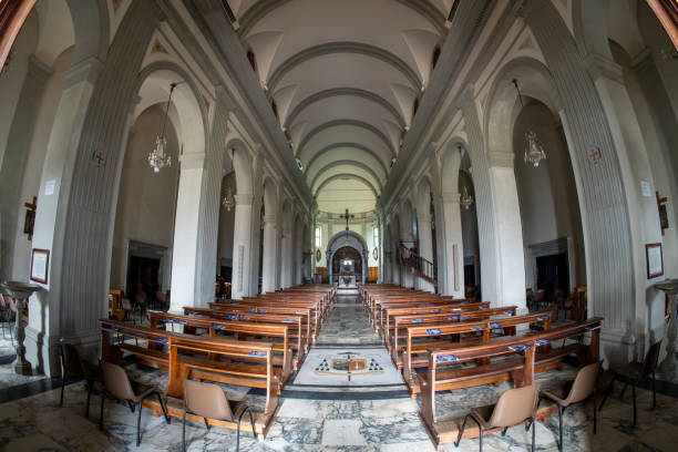 interior of the monumental Our Lady of St Peter's Church on Sint-Pietersplein in the Belgian city of Ghent; Ghent, Belgium