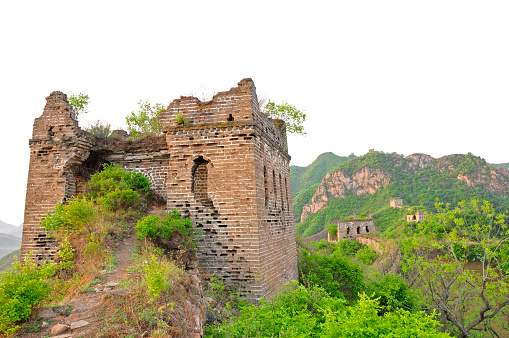 Ancient ecological wall, north China, elm ridge, the Great Wall
