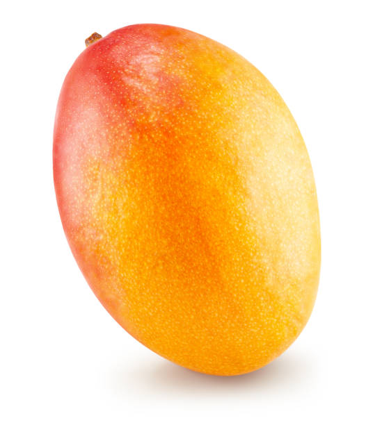 istock sweet mango isolated on the white background. Clipping path 2108044051
