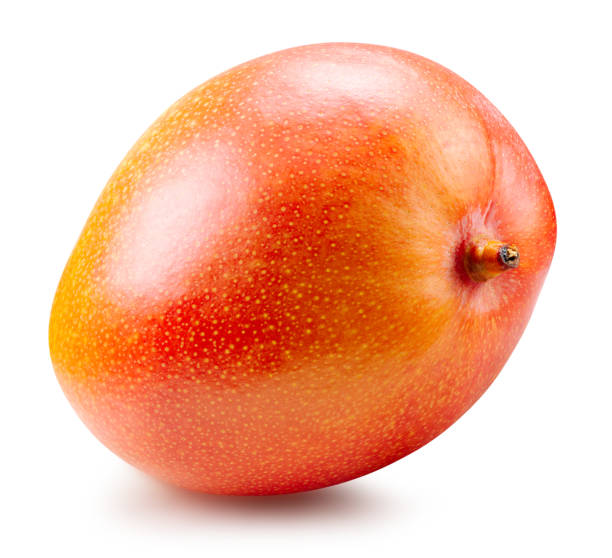 istock tasty mango isolated on the white background. Clipping path 2108048201