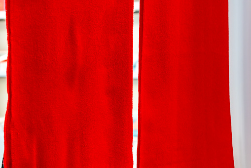 red cloth background