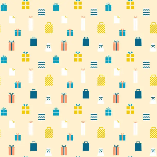 Vector illustration of Seamless pattern of christmas gifts illustration