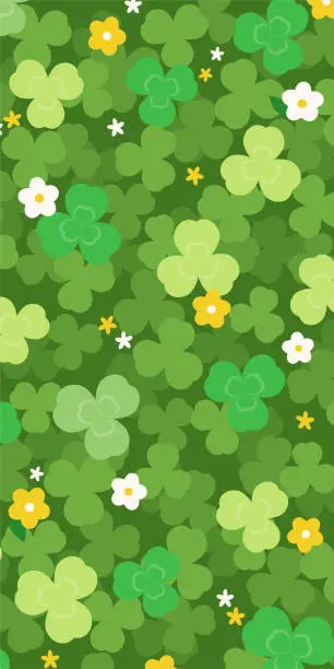 Vector illustration of Cute background illustration of clover