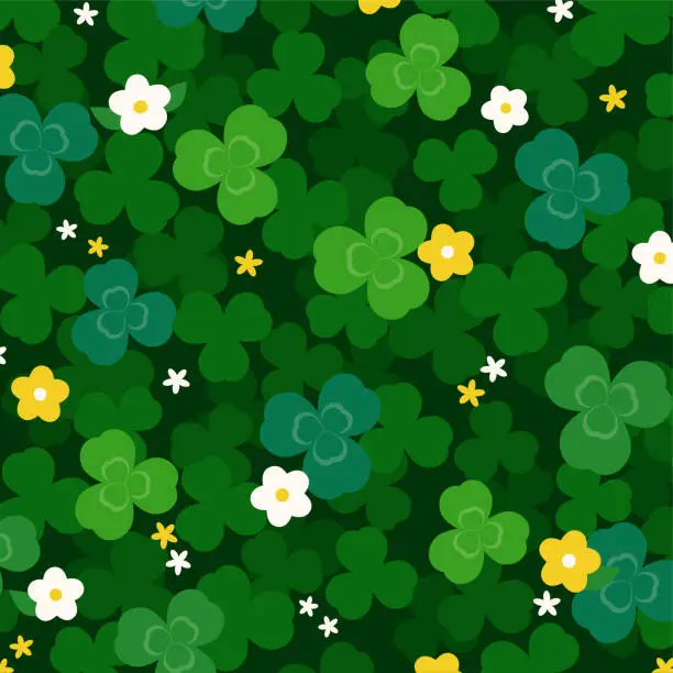 Vector illustration of Cute background illustration of clover