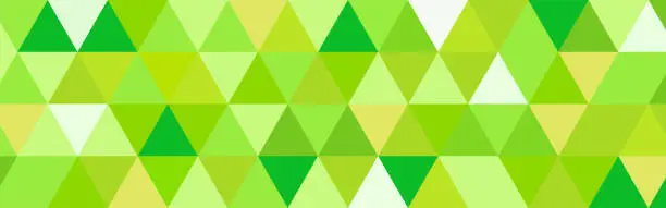 Vector illustration of Set of banners with triangular tiles