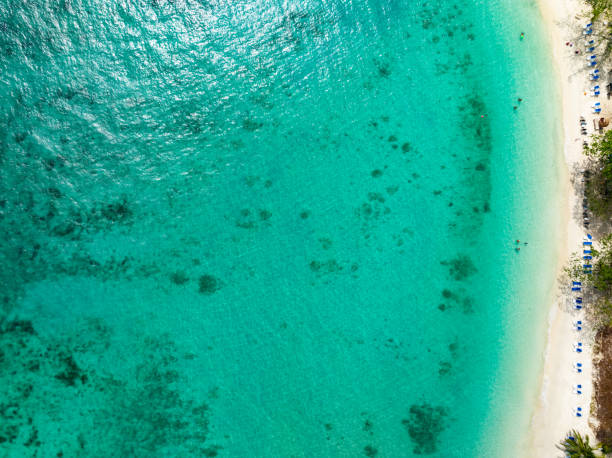 istock Beach sea space area for summer and travel background Top view 2108353778