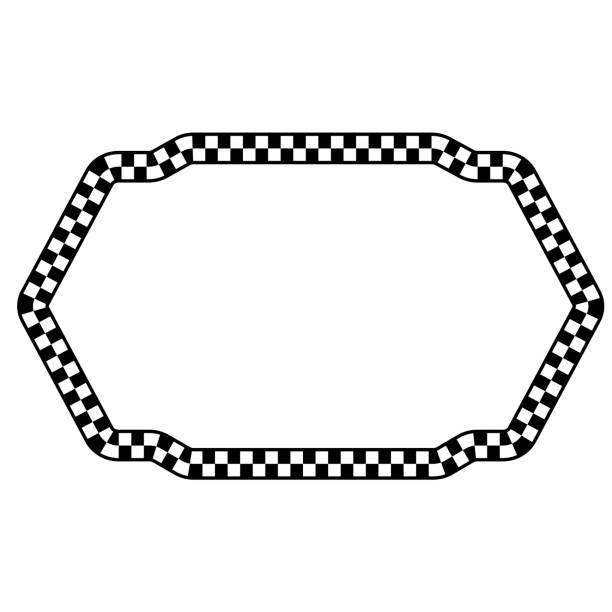 590+ Black And White Checkered Border Pics Stock Photos, Pictures ...