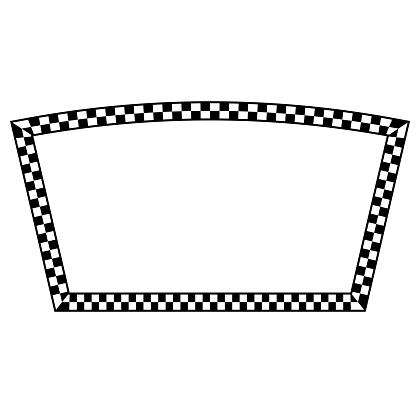 Checkered Rectangle Vintage Frame Check Pattern Checkered Vector ...
