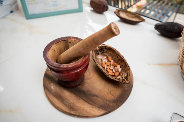 Ingredients for making handmade chocolates and candies in a workshop.