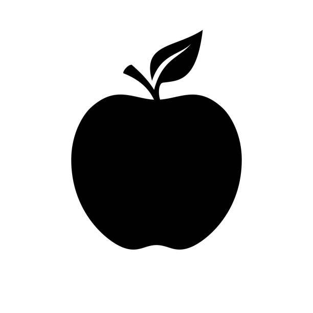 Apple fruit flat icon Apple fruit flat icon apple stock illustrations