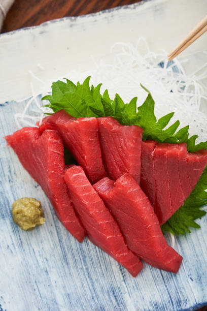 istock Japanese food : Sashimi of pacific bluefin tuna 2108559533