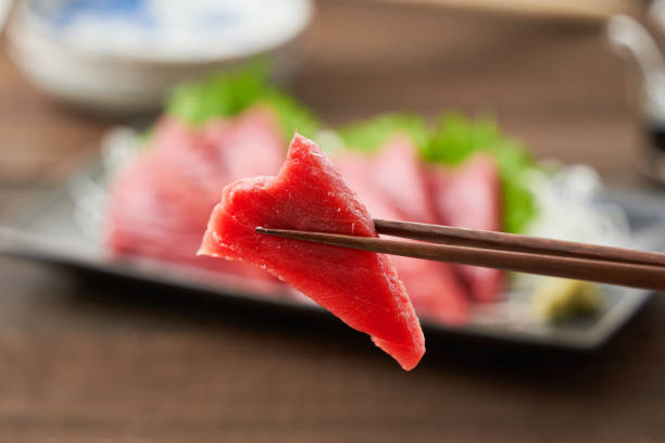 istock Japanese food : Sashimi of pacific bluefin tuna 2108561054