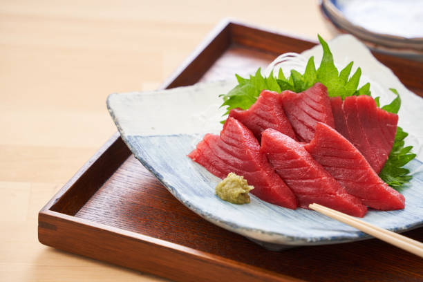 istock Japanese food : Sashimi of pacific bluefin tuna 2108561305