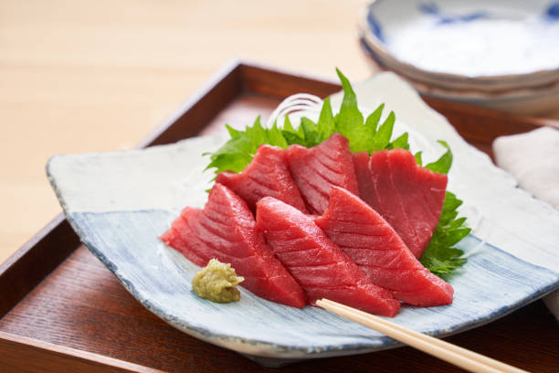 istock Japanese food : Sashimi of pacific bluefin tuna 2108562076