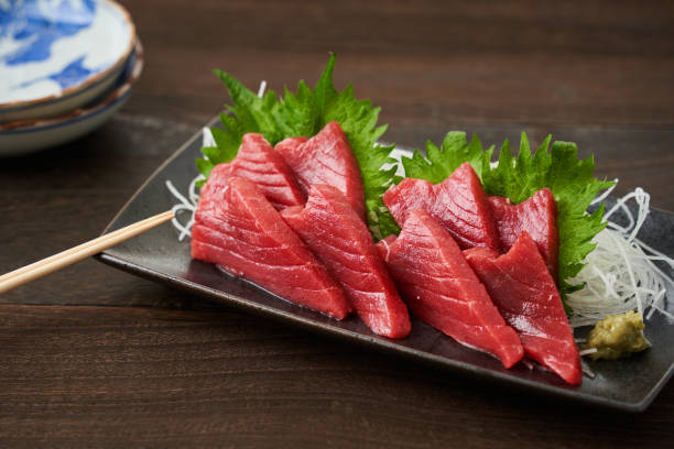 istock Japanese food : Sashimi of pacific bluefin tuna 2108562592
