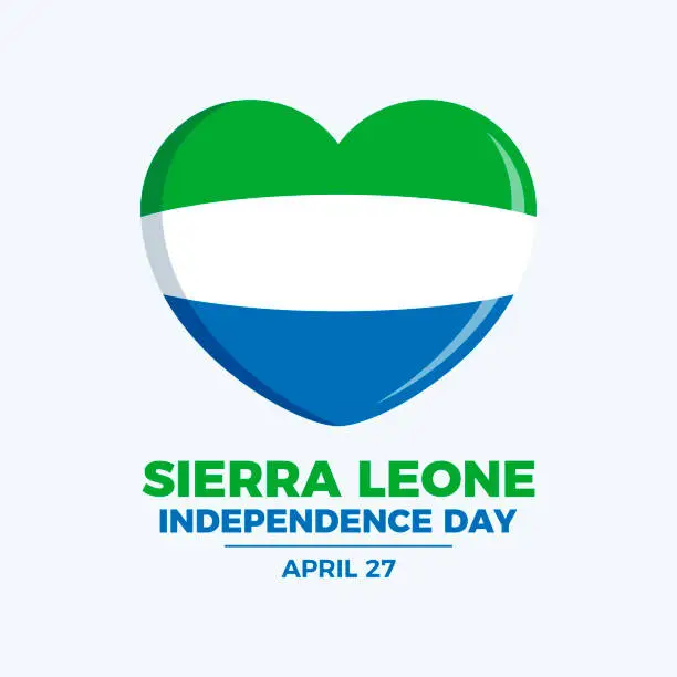 Vector illustration of Sierra Leone Independence Day poster vector illustration