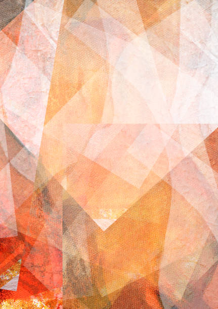 red and yellow and pink background with textured transparent squares in random layers