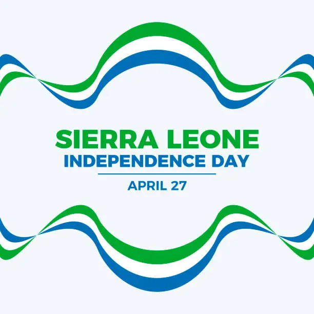 Vector illustration of Sierra Leone Independence Day poster vector illustration