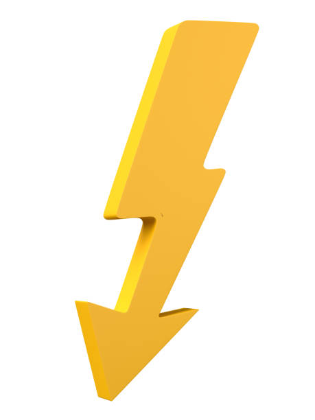 istock 3D Thunder and Bolt Lighting Flash Icons isolated on white background. 2108694311
