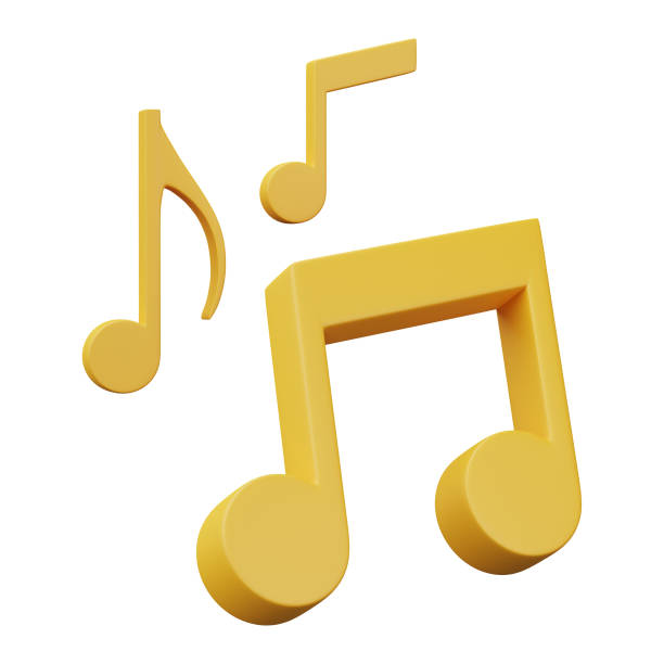 istock 3D Music Notes isolated on white background. Simple repair icon 2108705943