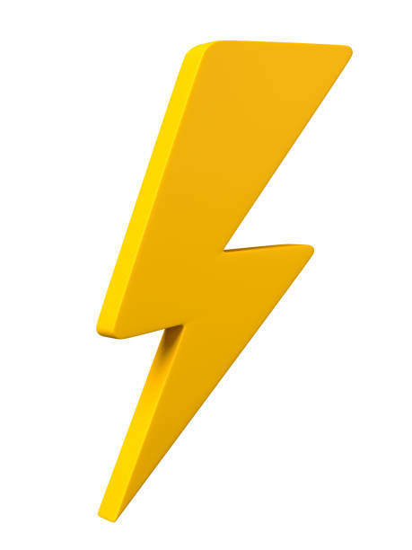 istock 3D Thunder and Bolt Lighting Flash Icons isolated on white background. 2108718456