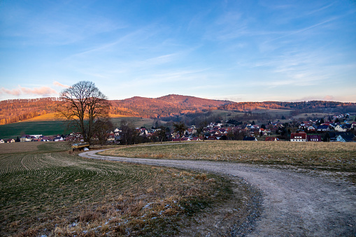A short walk outside the front door in Schmalkalden during a marvellous sunset - Thuringia - Germany