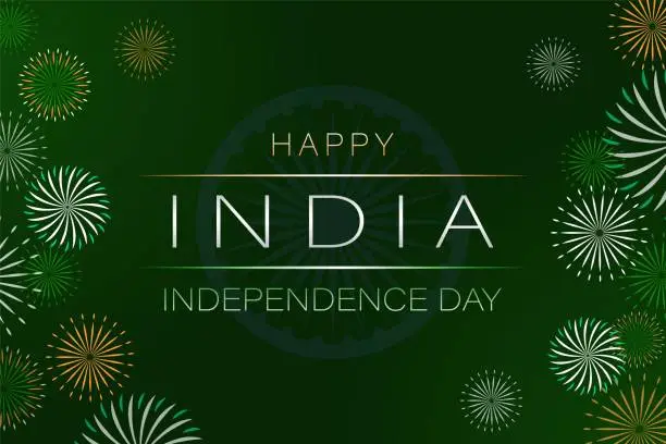 Vector illustration of Happy Independence Day in India Holiday Poster, greeting card, banner