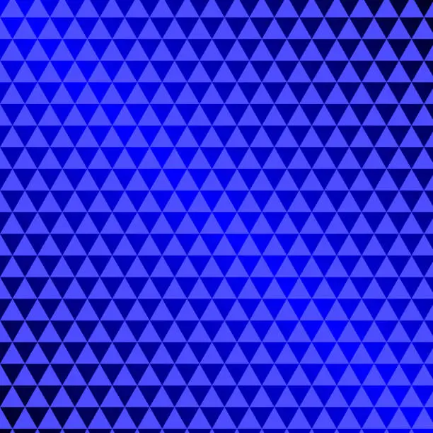 Vector illustration of Triangle matrix, blue background, gradients.
