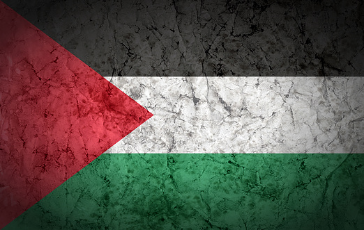 Damaged grunge flag of Palestine, Palestinian Territories