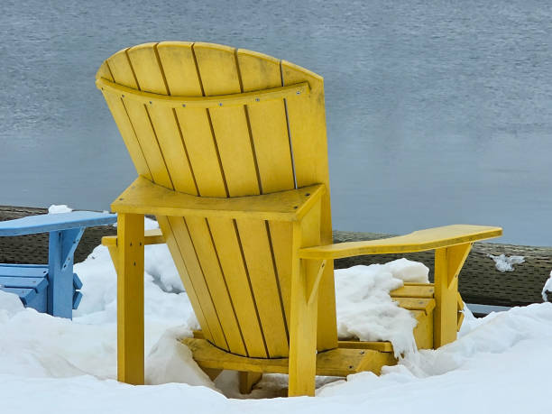 istock Yellow Chair in the Snow 2108846650