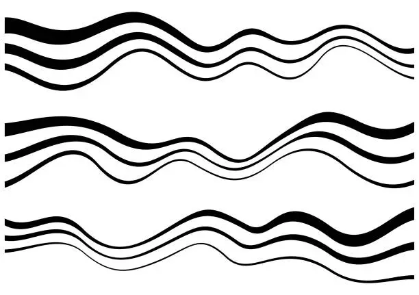 Vector illustration of Abstract wavy lines