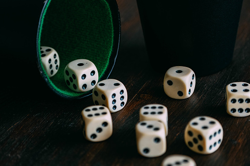 Dices with dice cup