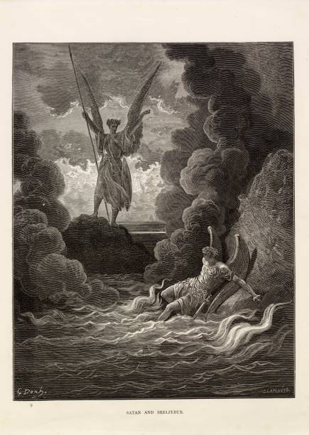 istock Satan and Beelzebub - Antique Bible Artwork by Gustave Dore, 1891 2108893821