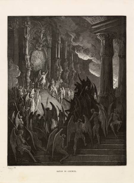 istock Satan in Council - Original Antique Print by Gustave Dore, 1891 2108894209