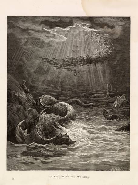 istock The Creation of Fish and Birds - Gustave Dore, 1891 Antique Religious Print 2108894263