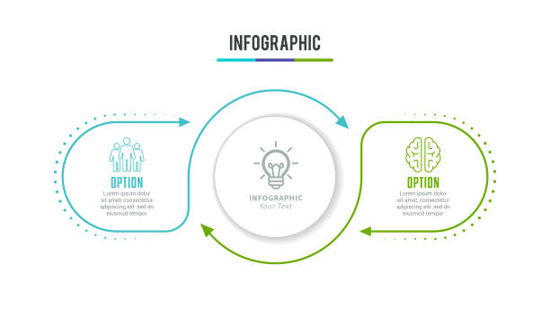 Infographic Element Vector illustration of the infographic element 2 steps. number 2 stock illustrations